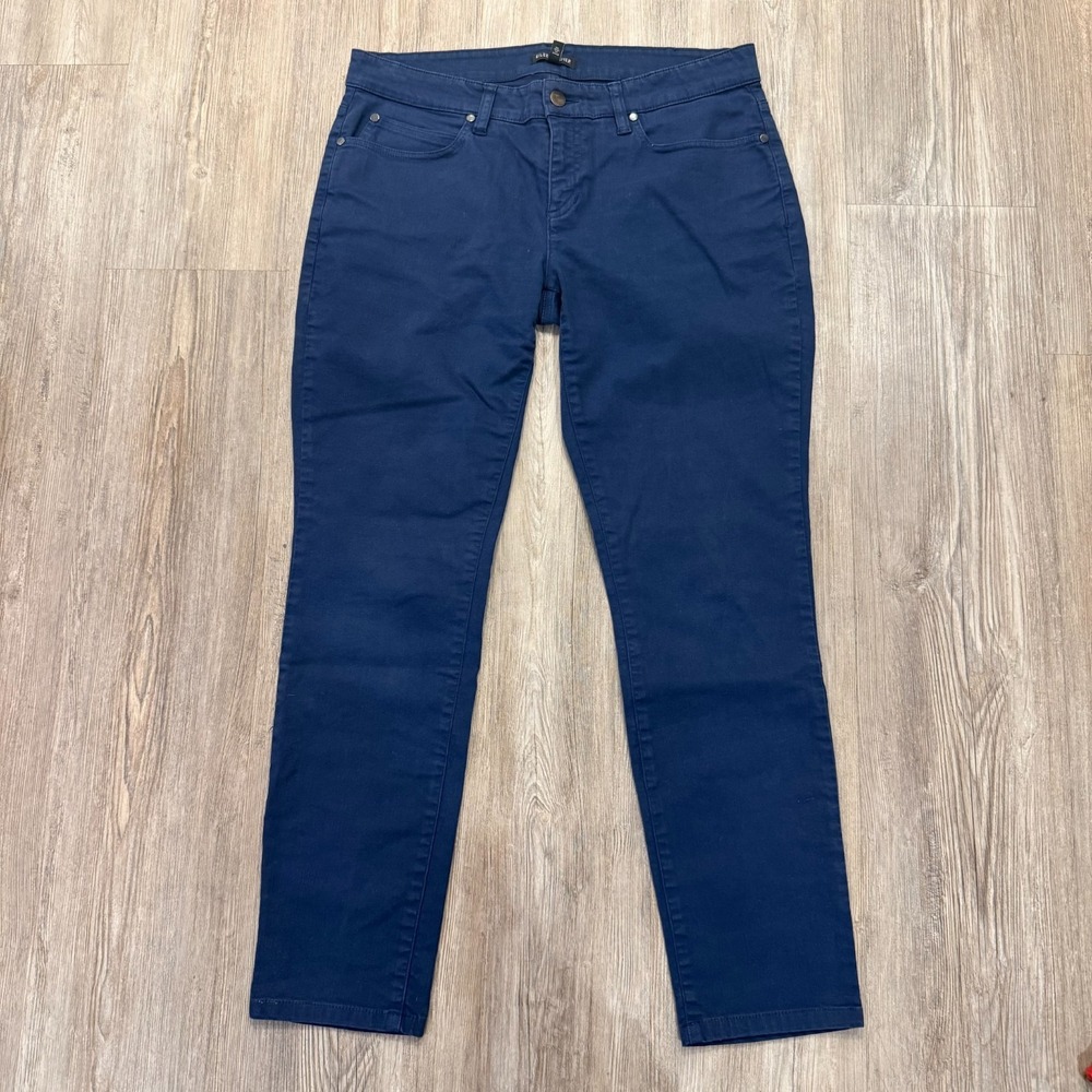 Eileen Fisher Womens 4 Organic Cotton Stretch Navy‎ Jeans